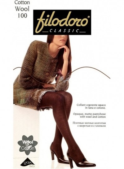 Женские колготки из шерсти FILODORO COTTON WOOL 100 DEN